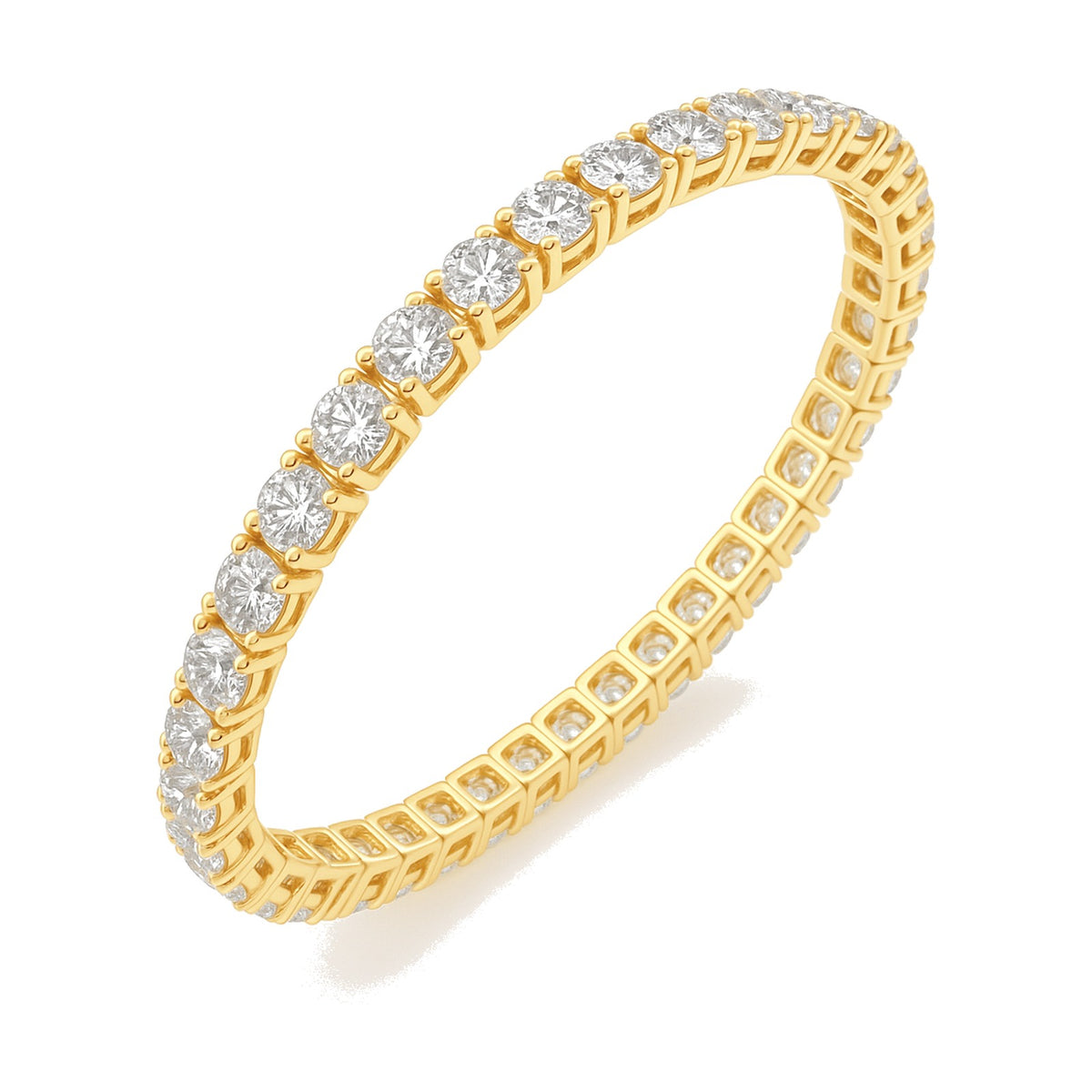 Océane bracelet in 14K yellow gold with round-cut lab-grown diamonds