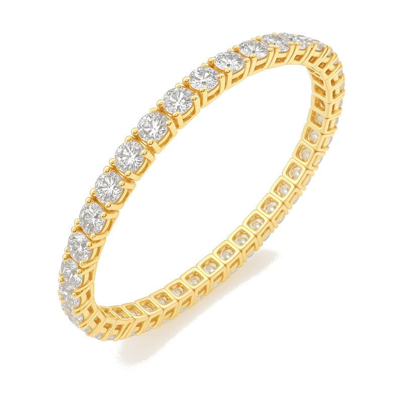 Océane bracelet in 14K yellow gold with round-cut lab-grown diamonds