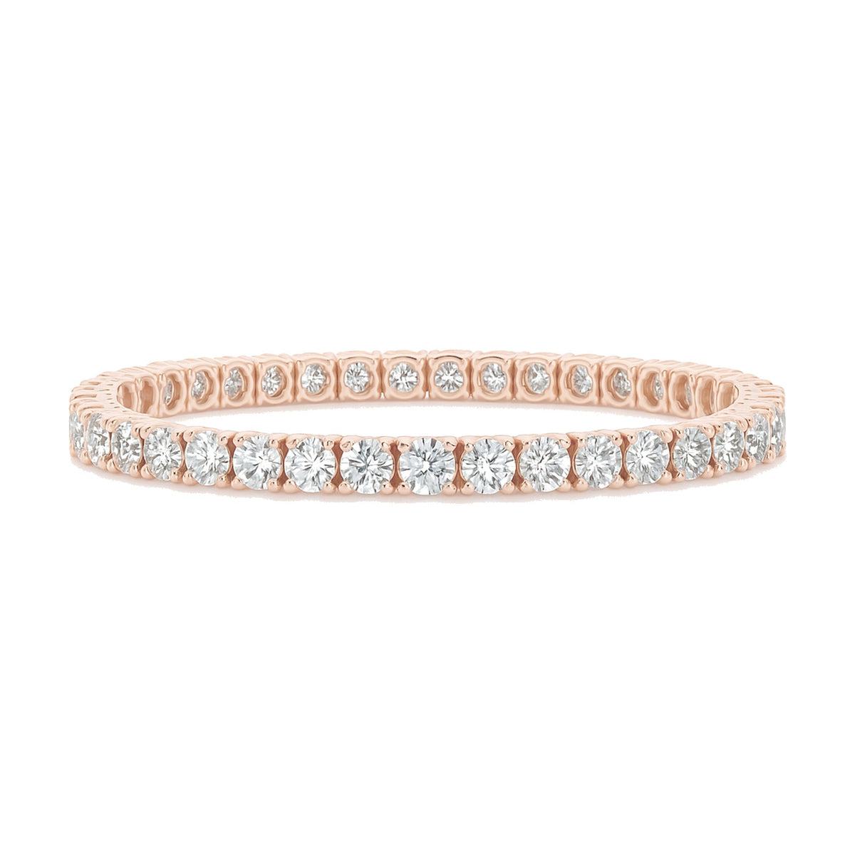 Ophelie bracelet in 14K rose gold with round-cut lab-grown diamonds