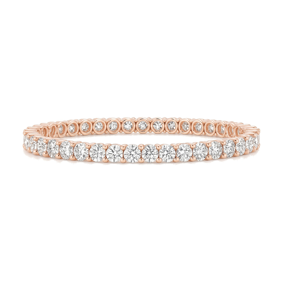 Orianne bracelet in 14K rose gold with round-cut lab-grown diamonds