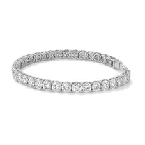 Orianne bracelet in 14K white gold with round-cut lab-grown diamonds