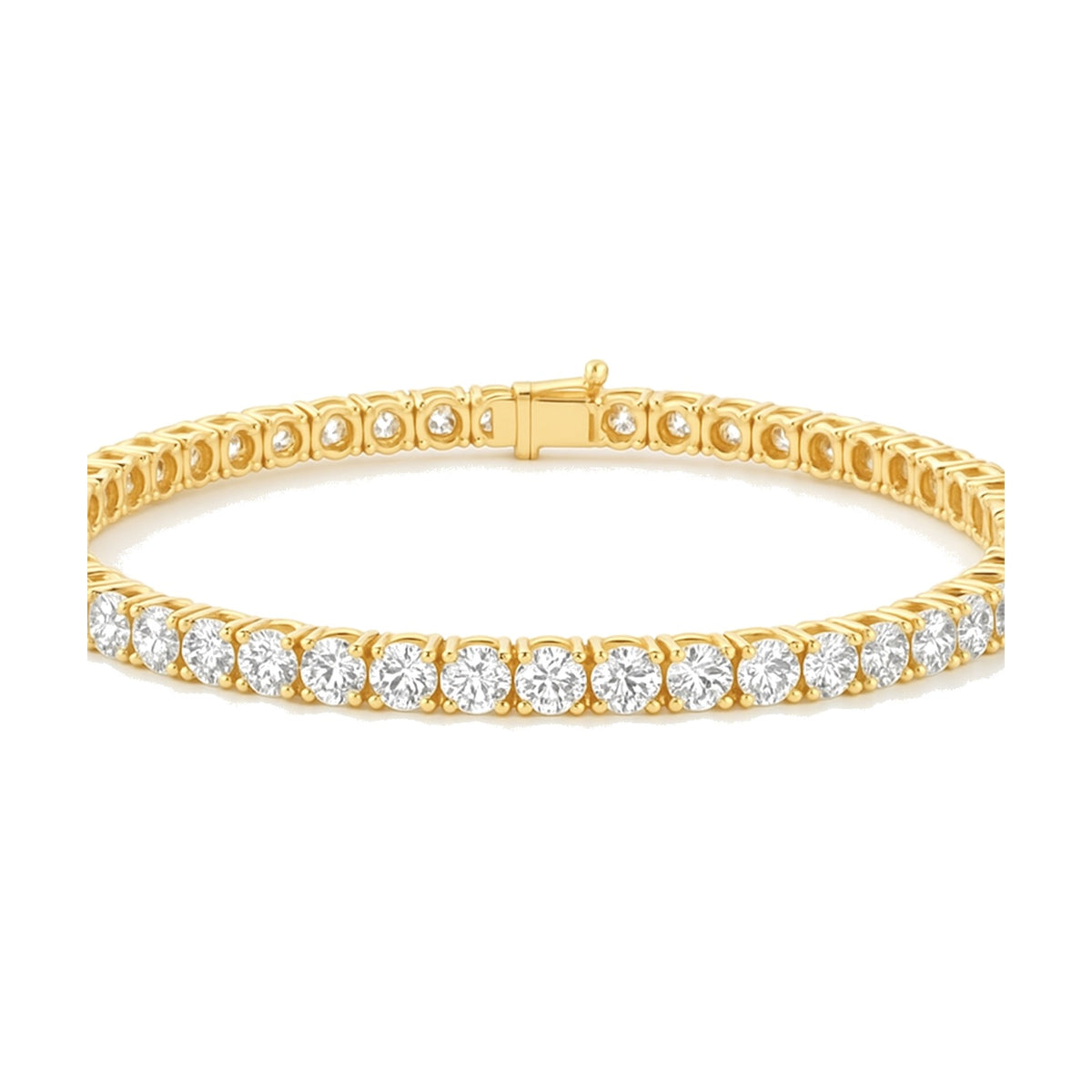 Orianne bracelet in 14K yellow gold with round-cut lab-grown diamonds