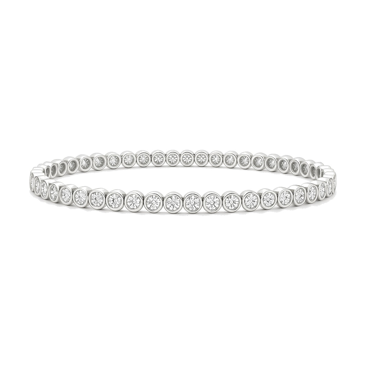 Pauline bracelet in 14K white gold with a lab-grown diamond