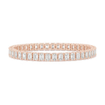Philippine bracelet in 14K rose gold with emerald-cut lab-grown diamonds