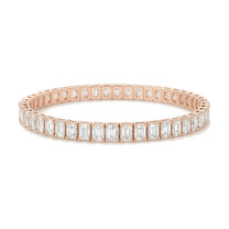 Philippine bracelet in 14K rose gold with emerald-cut lab-grown diamonds