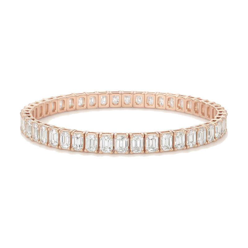 Philippine bracelet in 14K rose gold with emerald-cut lab-grown diamonds