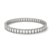 Priscille bracelet in 14K white gold with emerald-cut lab-grown diamonds