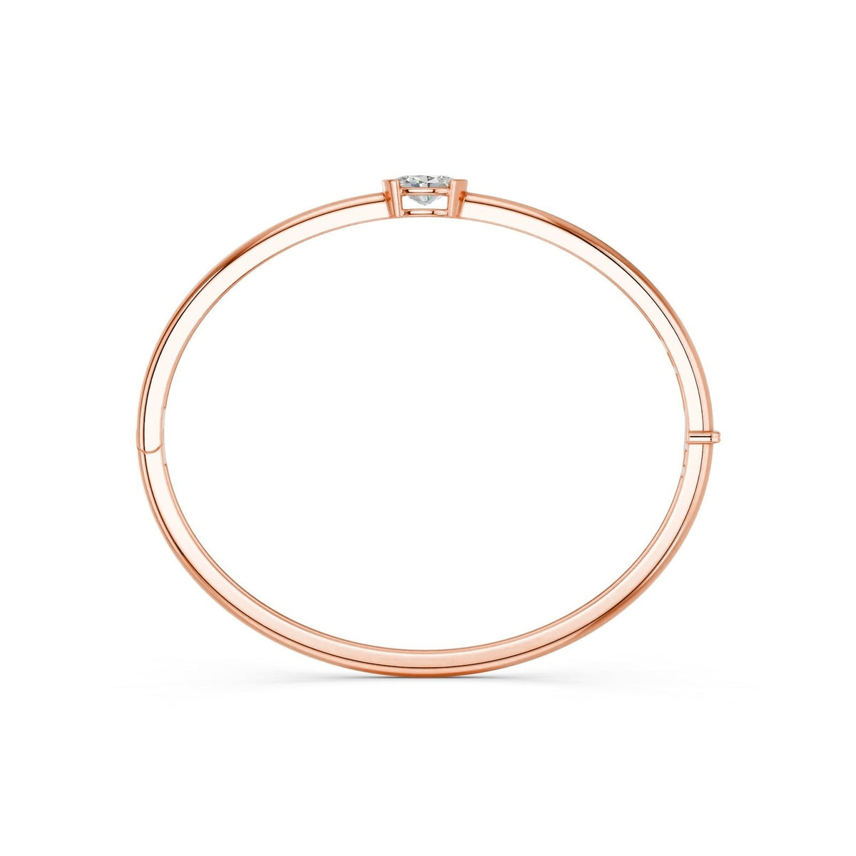 Sabrina bracelet in 14K rose gold with an oval-cut lab-grown diamond