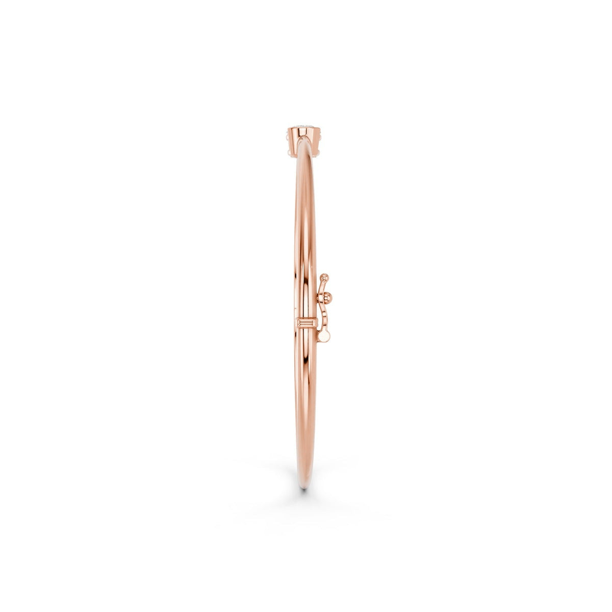 Sabrina bracelet in 14K rose gold with an oval-cut lab-grown diamond
