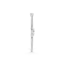 Sabrina bracelet in 14K white gold with an oval-cut lab-grown diamond