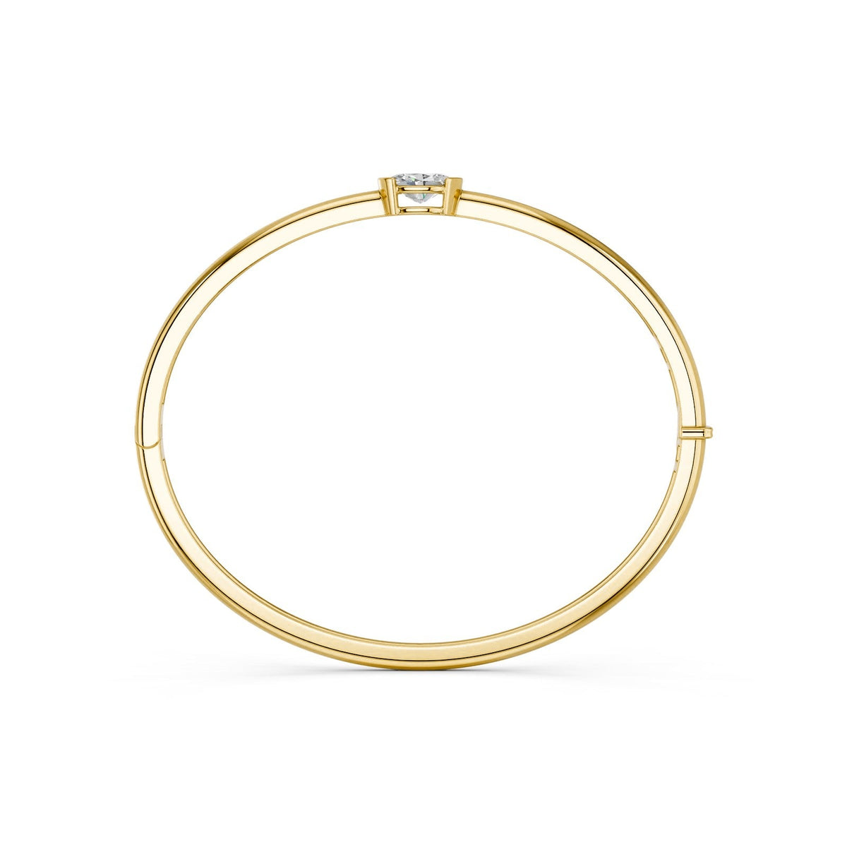 Sabrina bracelet in 14K yellow gold with an oval-cut lab-grown diamond