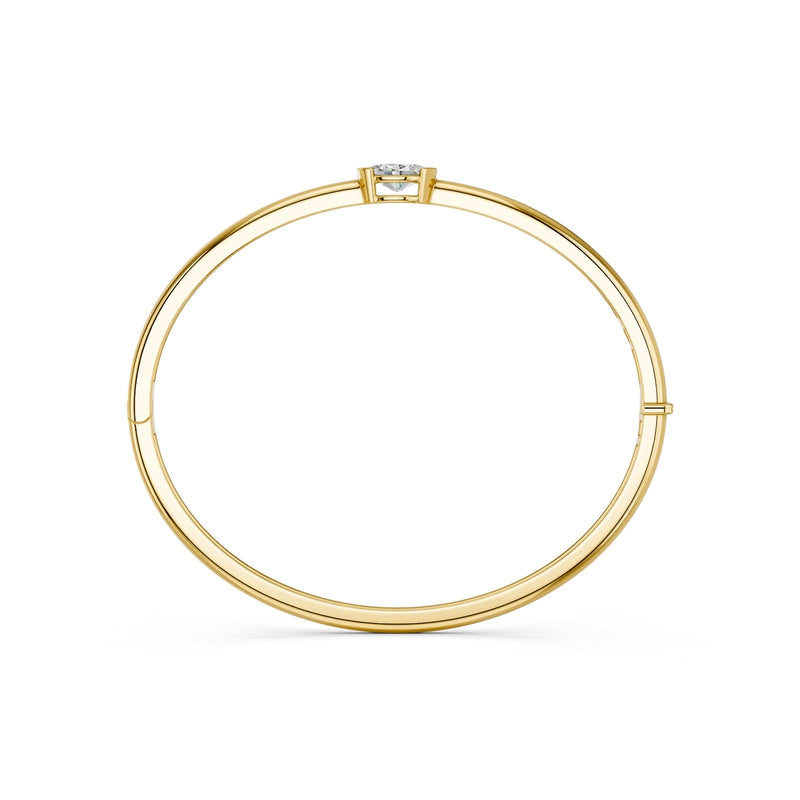 Sabrina bracelet in 14K yellow gold with an oval-cut lab-grown diamond