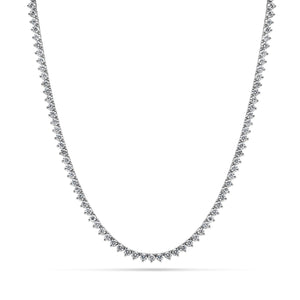 Sandrine tennis necklace in 14K white gold, 109 diamonds totaling 16.74 ct
