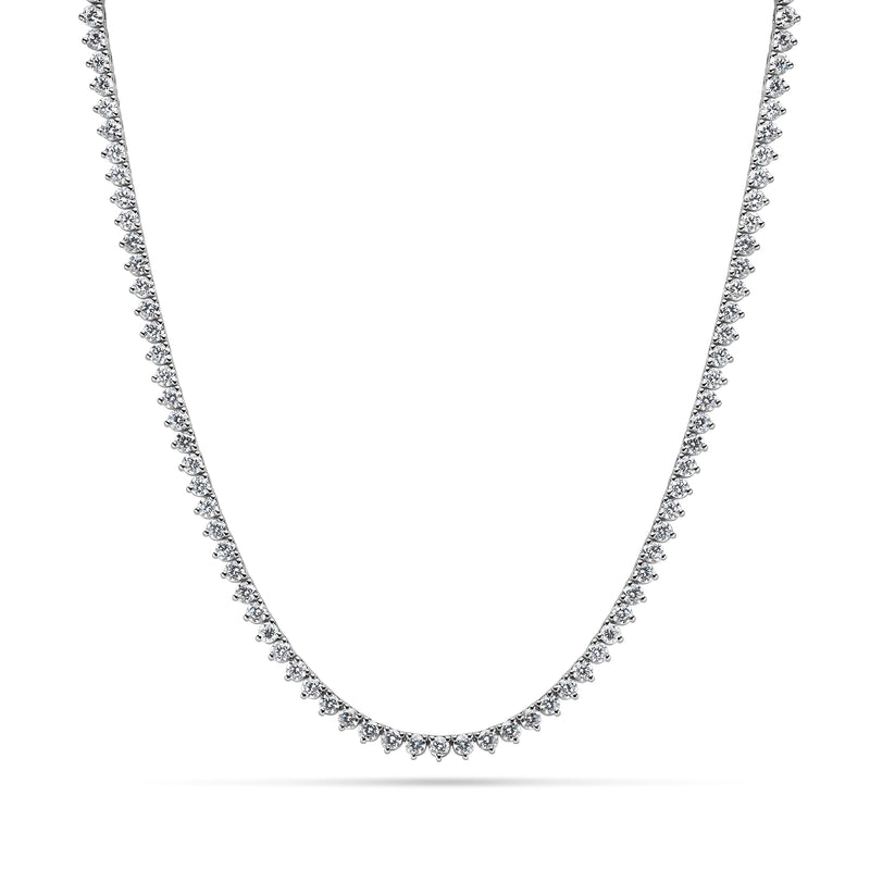 Severine tennis necklace in 14K white gold, 112 diamonds totaling 22.48 ct
