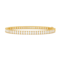 Valerie bracelet in 14K yellow gold with emerald-cut lab-grown diamonds