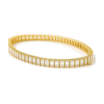 Valerie bracelet in 14K yellow gold with emerald-cut lab-grown diamonds