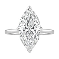Yvette ring in 14K white gold with a marquise-cut lab-grown diamond