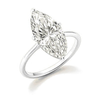 Yvette ring in 14K white gold with a marquise-cut lab-grown diamond