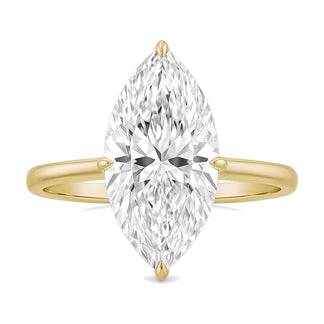 Yvette ring in 14K yellow gold with a marquise-cut lab-grown diamond