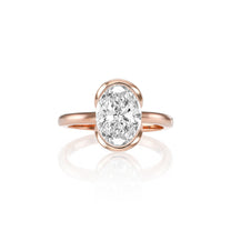 Esme ring in 14K rose gold with an oval-cut lab-grown diamond
