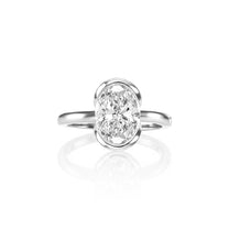 Esme ring in 14K white gold with an oval-cut lab-grown diamond