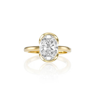 Esme ring in 14K yellow gold with an oval-cut lab-grown diamond