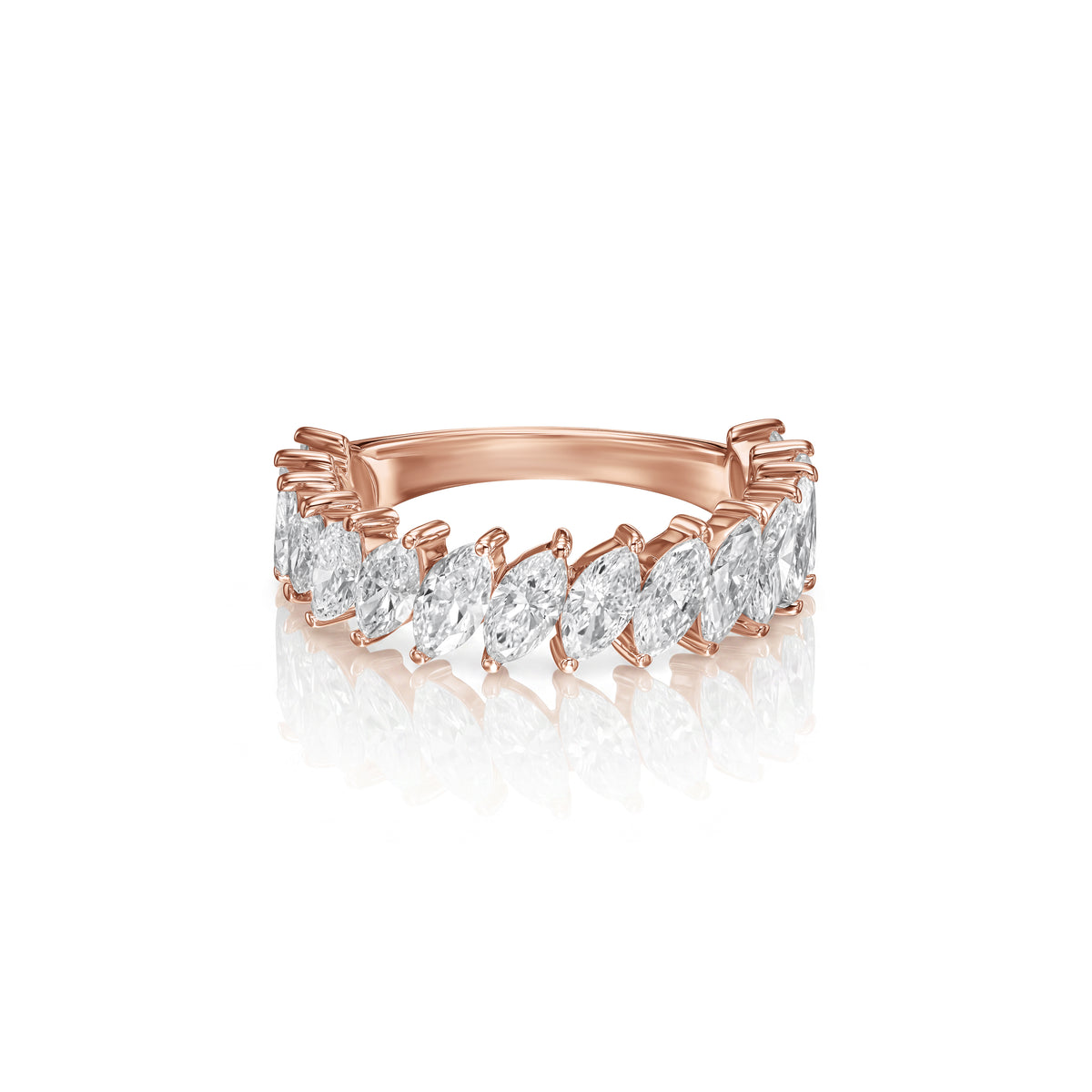 Paloma ring in 14K rose gold with a lab-grown diamond