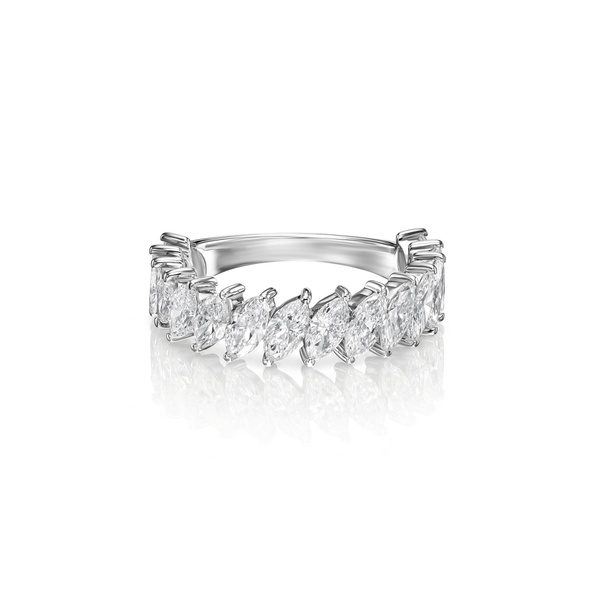 Paloma ring in 14K white gold with a lab-grown diamond