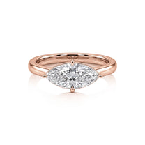 Bianca ring in 14K gold with a marquise-cut lab-grown diamond